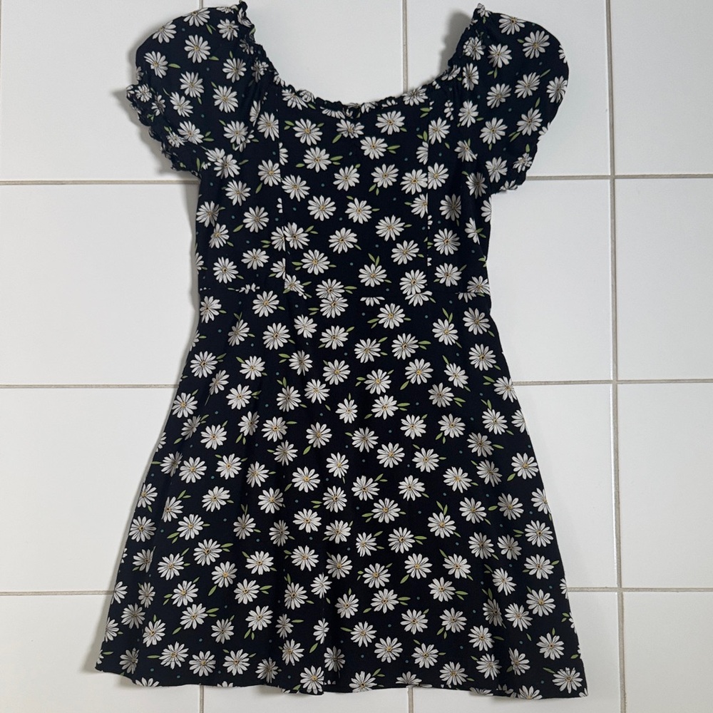 Old Navy Black and White Floral Kids Dress